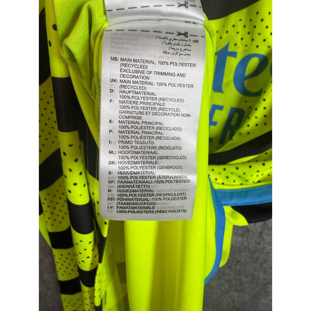 Adidas Arsenal 23/24 Away Slim Fit Football Jersey Mens 2XL Yellow Black - Picture 7 of 9